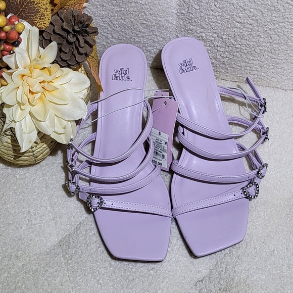Wild Fable Women's NWT Lavender Purple Britt Mule 3in Heart Heels Size 8.5 - Picture 2 of 13